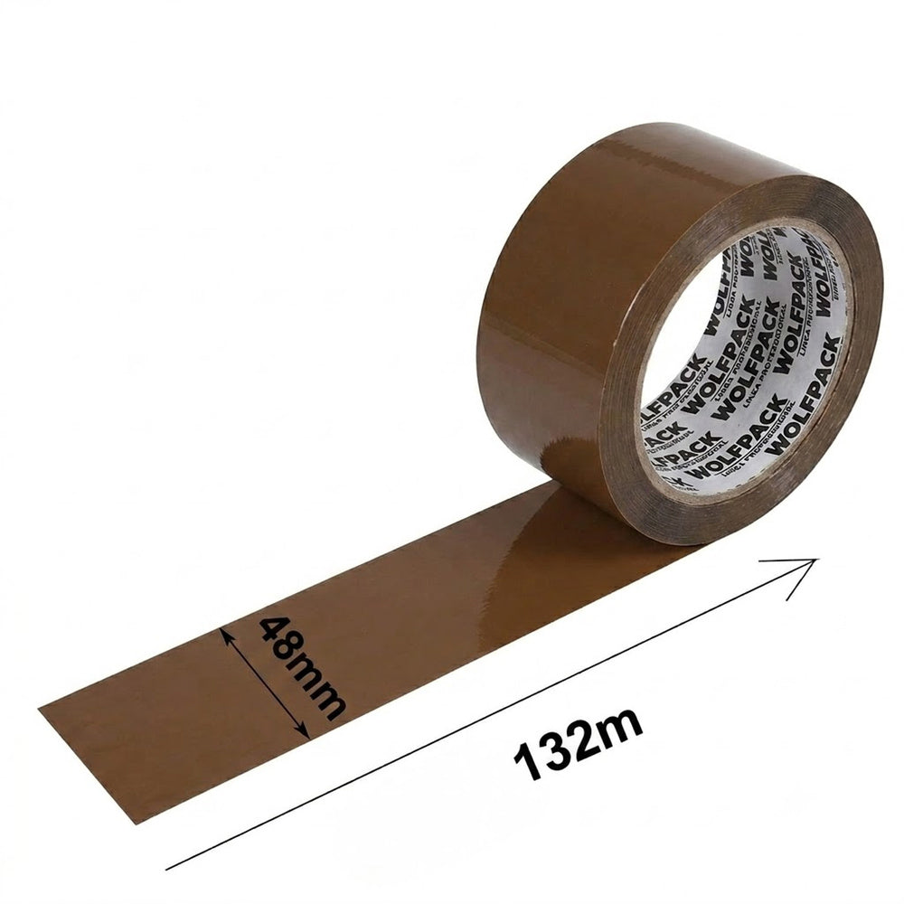 Brown packing tape 48 mm x 132 m.