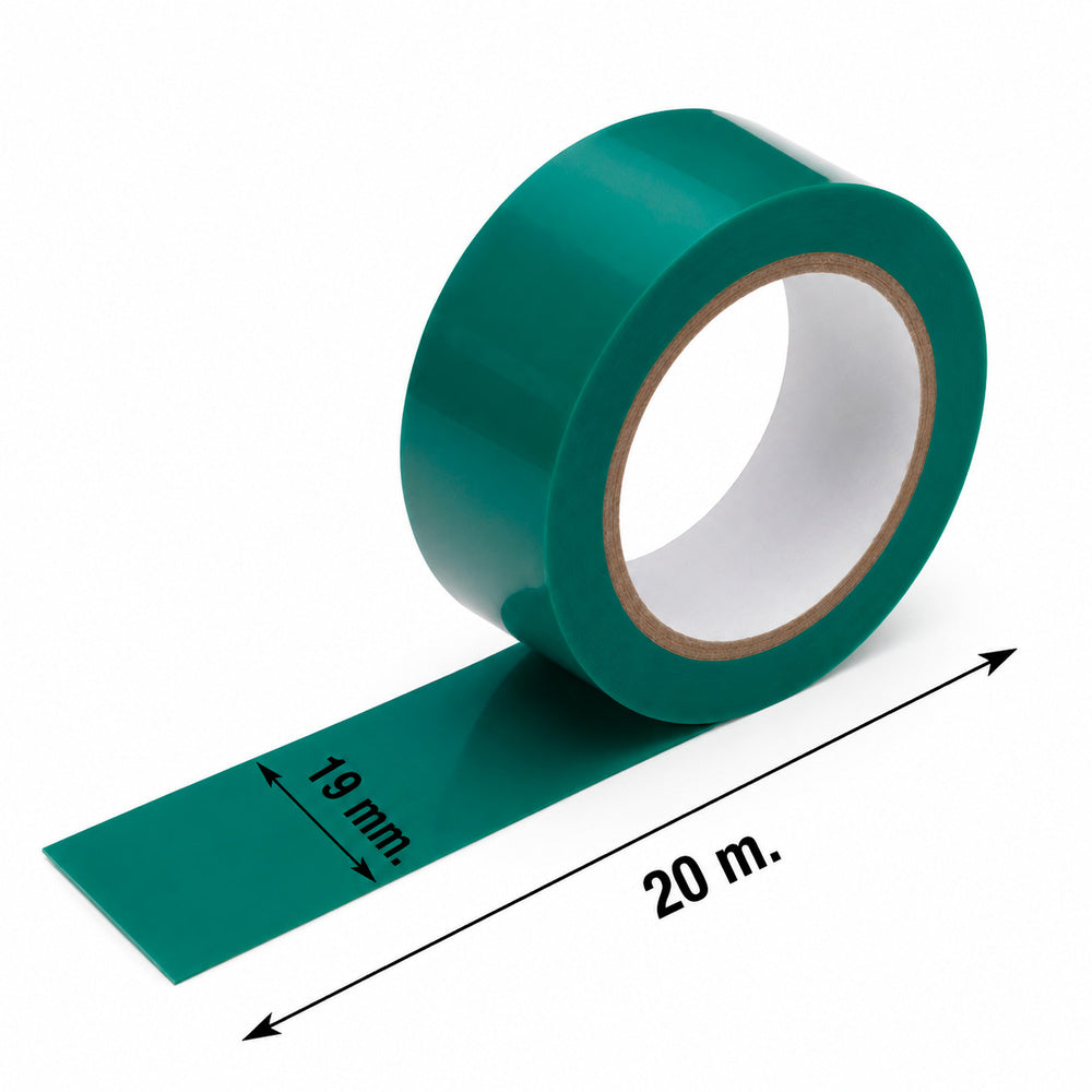 Electrical tape 20 m. x 19 mm green household use