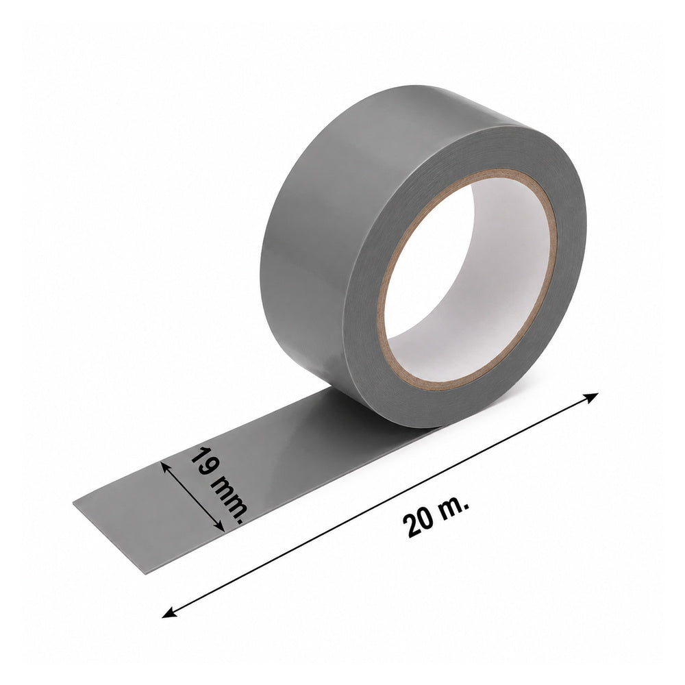 Insulation tape 20m x 19mm grey domestic use