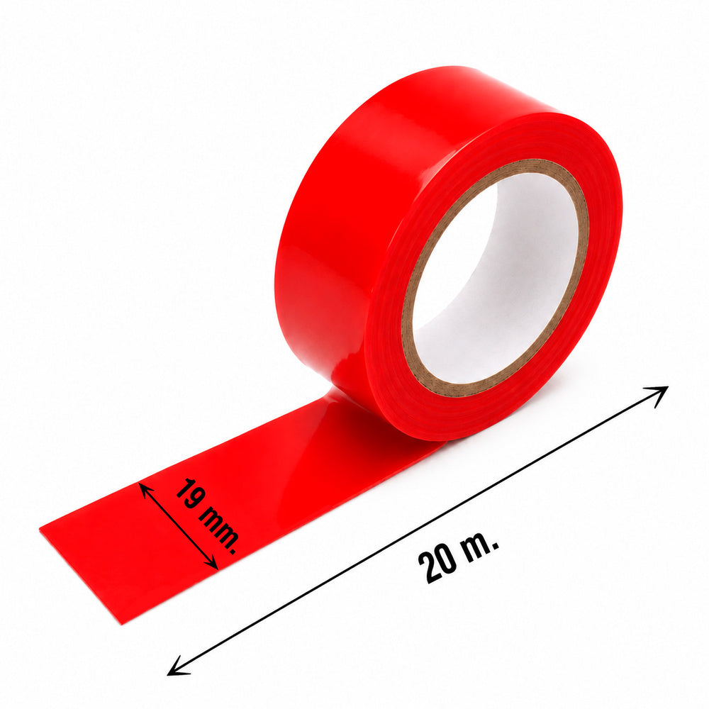 Insulating tape 20 m. x 19 mm red household use
