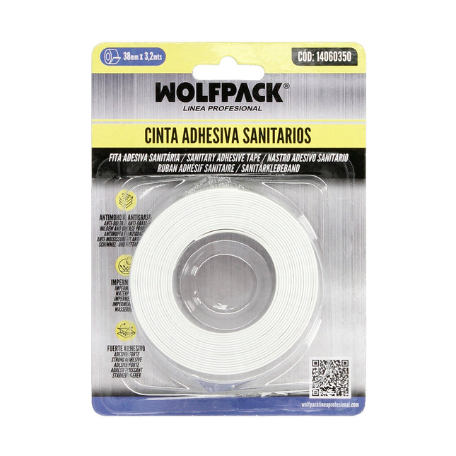 Cinta adhesiva sanitarios 38 mm. x 3,2 metros