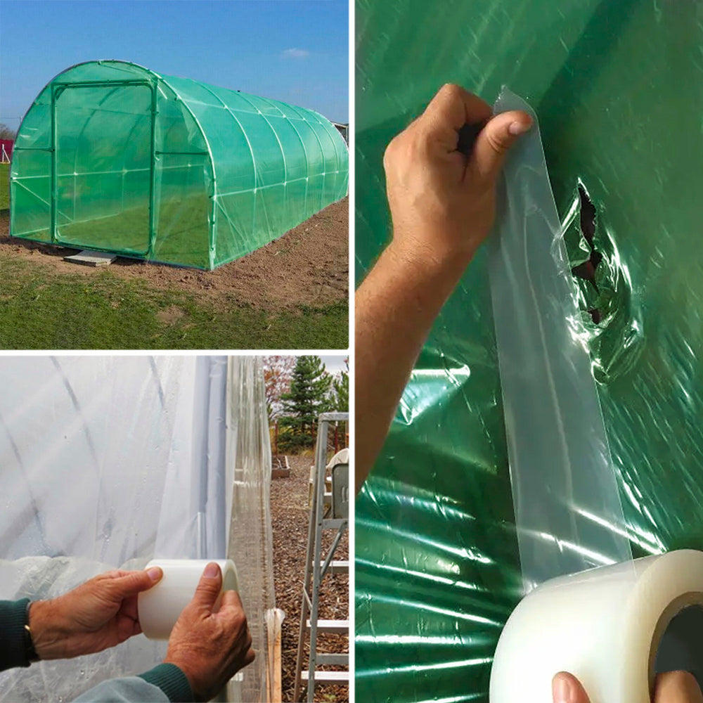 Fita para reparação de estufas 10 cm x 33 metros. Fita adesiva de reparação de alta resistência