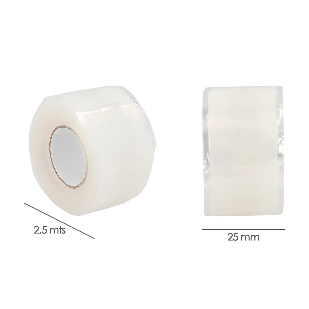Self-amalgamating transparent repair tape 25 mm 2.5 meters.