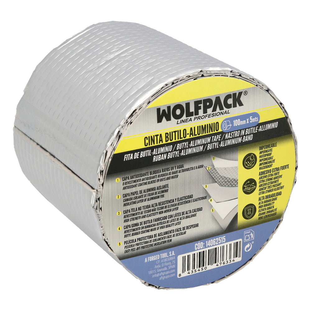 Butyl-aluminum tape 100 mm 5 meters.