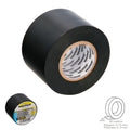 Professional black electrical tape, 0.13 mm thick, 50 mm wide, 25-meter roll, electrician's tape, cable insulation tape