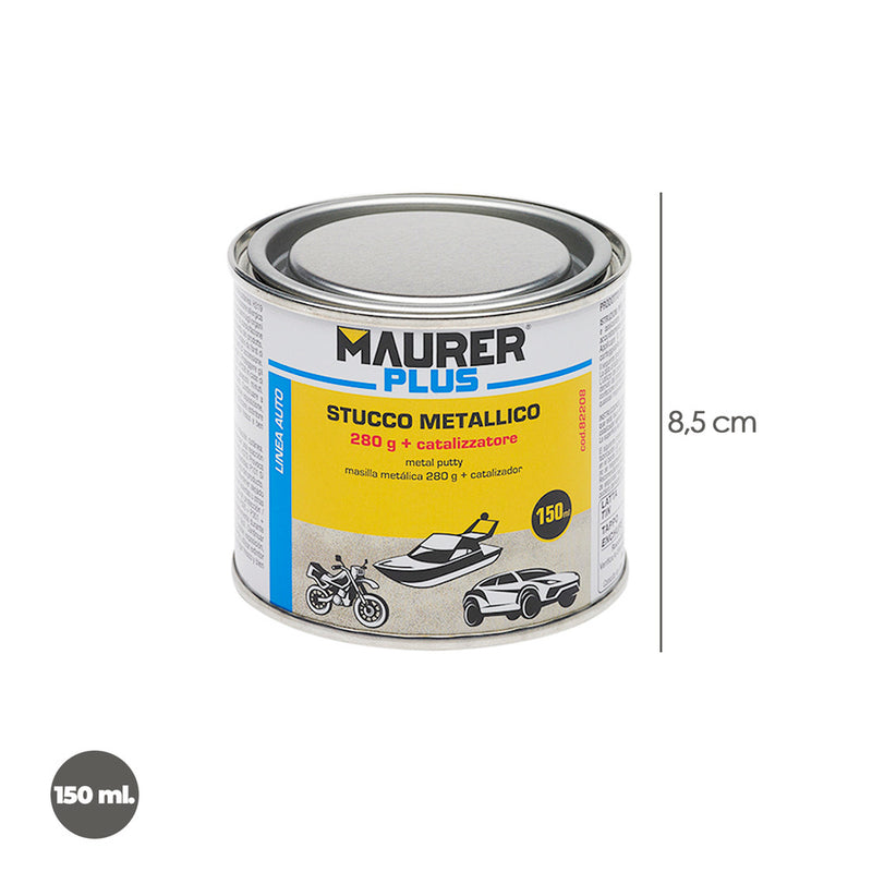 Masilla reparadora metales 325 ml. con endurecedor. masilla metal, masilla reparacion coches, masilla metalica