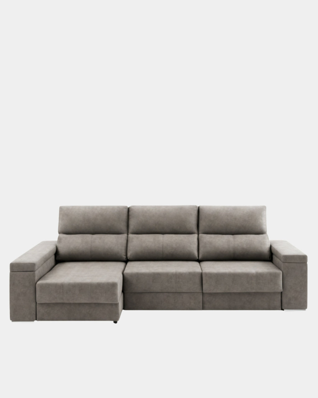 Soft and comfortable grey chaise longue sofa for modern living room