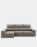 Soft and comfortable grey chaise longue sofa for modern living room