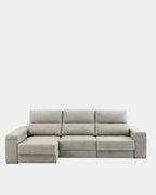 Sofá chaiselongue 3 plazas con apertura de arrastre | crudo
