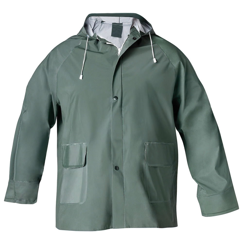 Traje de agua impermeable verde pvc         talla 6-m