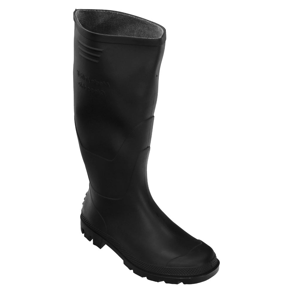 Botas de cano alto pretas em borracha, tamanho 39 (par)
