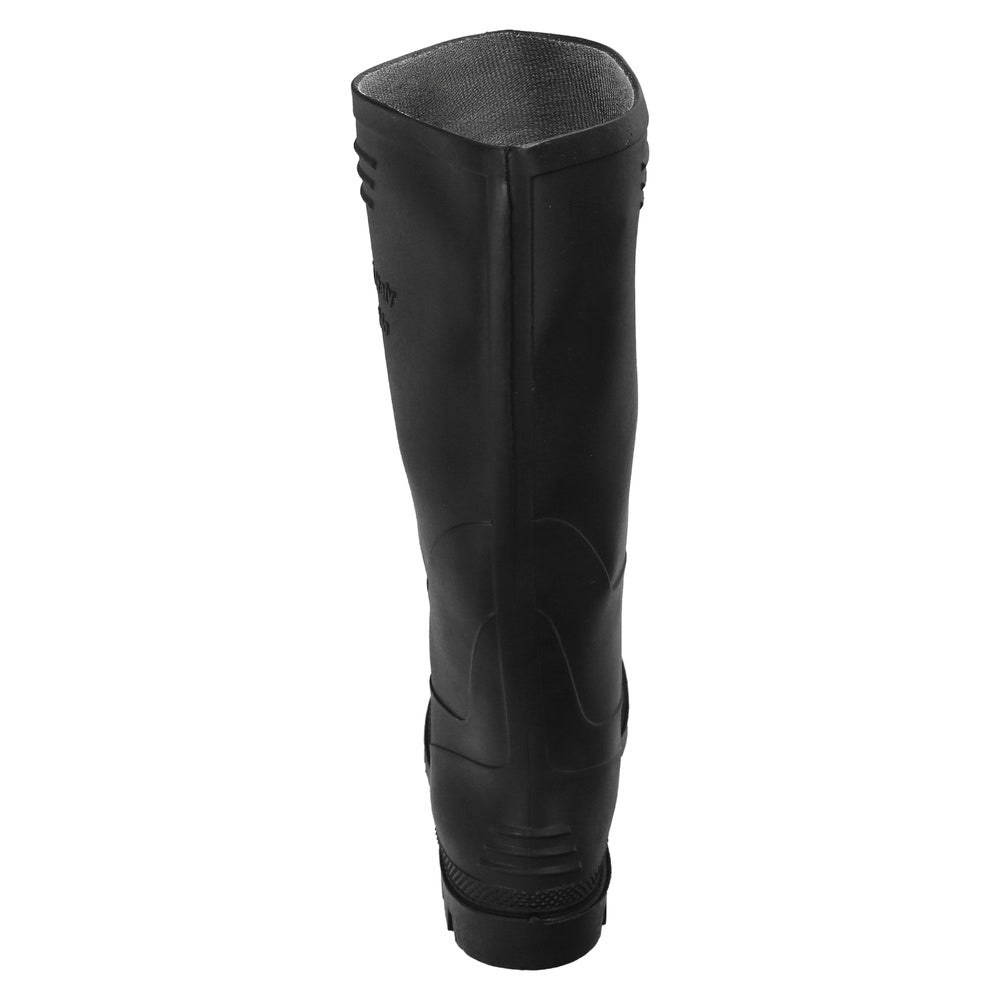 Botas de cano alto pretas em borracha, tamanho 39 (par)