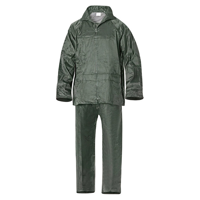 Traje de agua impermeable verde nailon       talla 8-XL