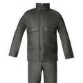 Green polyurethane waterproof rain suit size 7-L