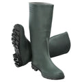Botas de cano alto em borracha verde, tamanho 43 (par)