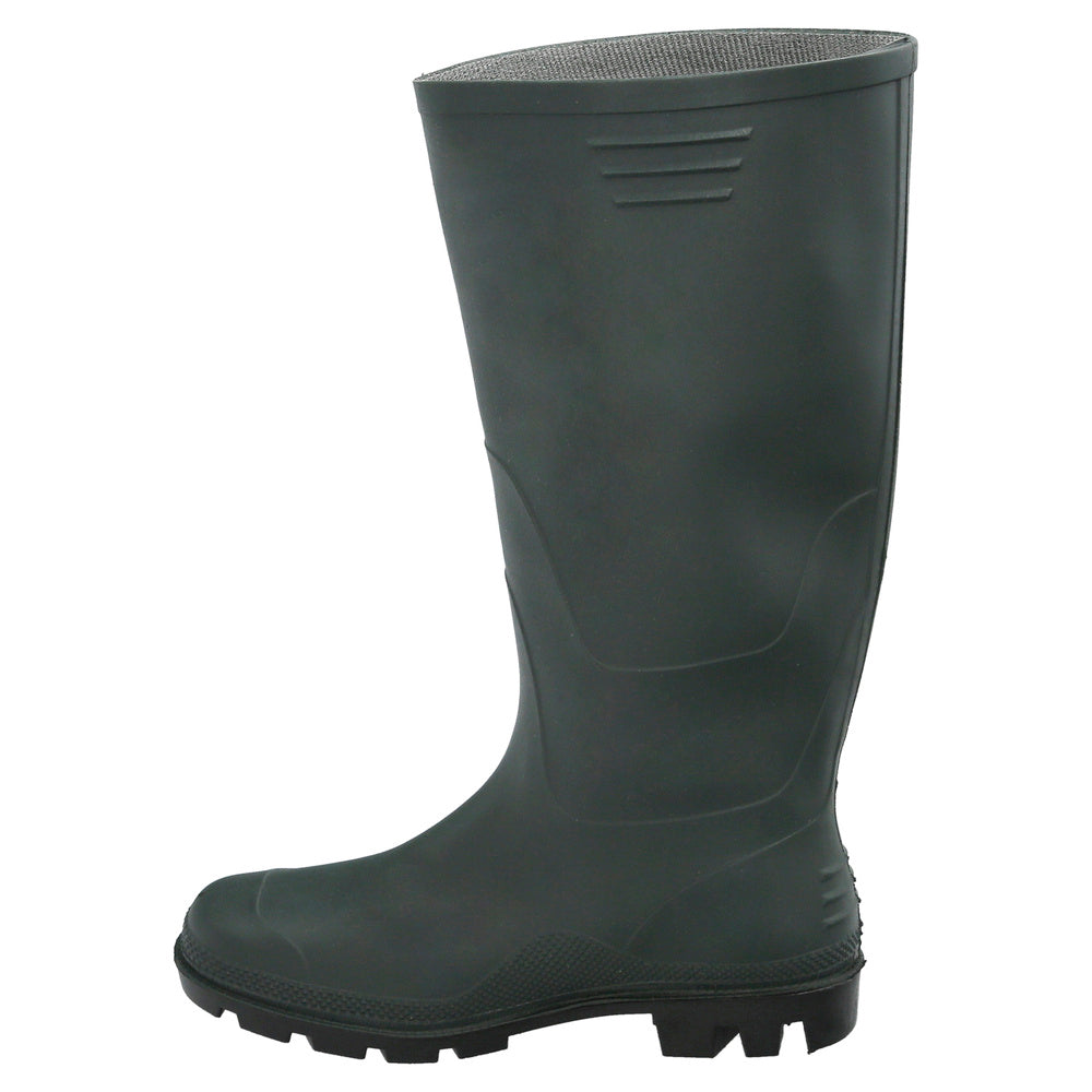 Botas de cano alto em borracha verde, tamanho 47 (par)