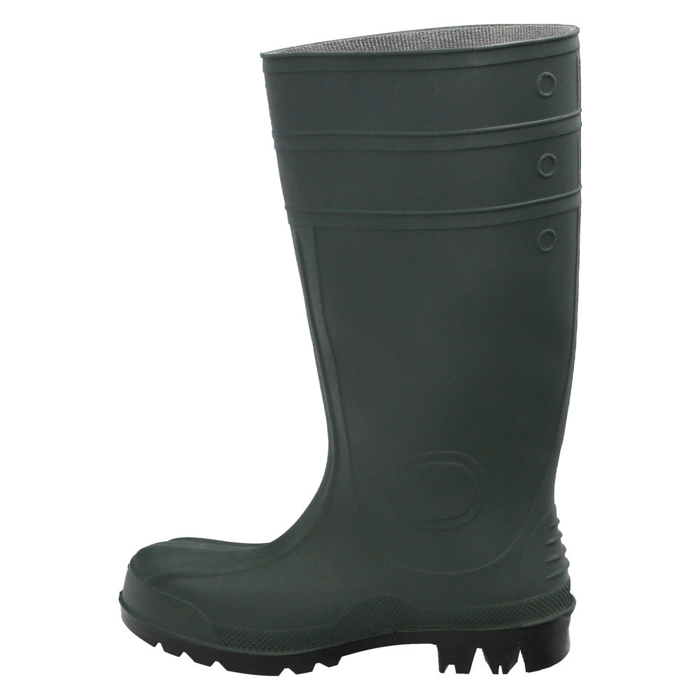 Botas de segurança de cano alto em borracha verde, tamanho 40 (par)