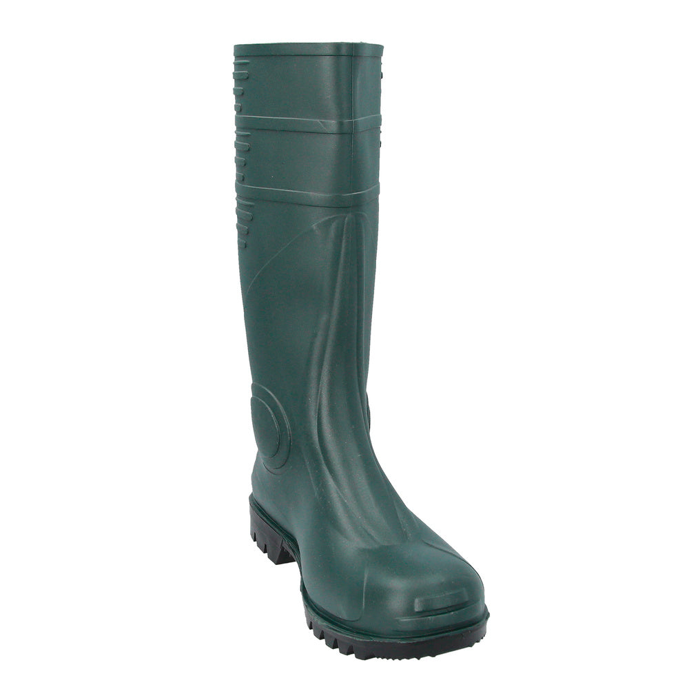 Tall green rubber safety boots size 43 (pair)