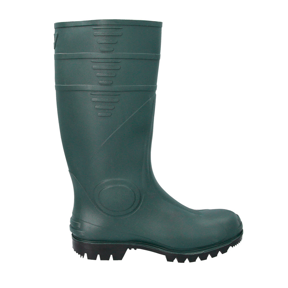 Tall green rubber safety boots size 43 (pair)