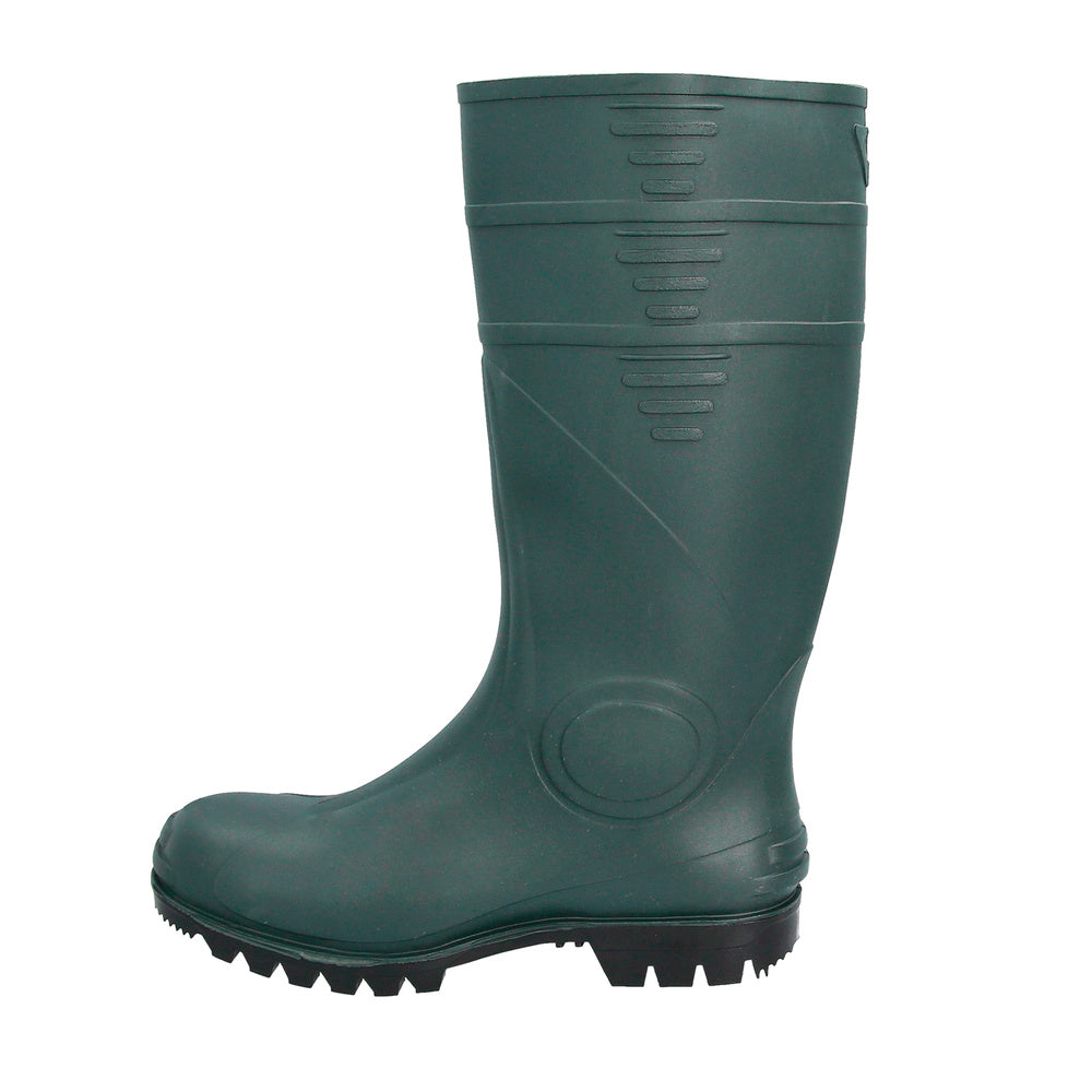 Botas de segurança de cano alto em borracha verde, tamanho 43 (par)