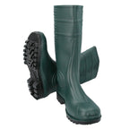Botas de segurança de cano alto em borracha verde, tamanho 43 (par)