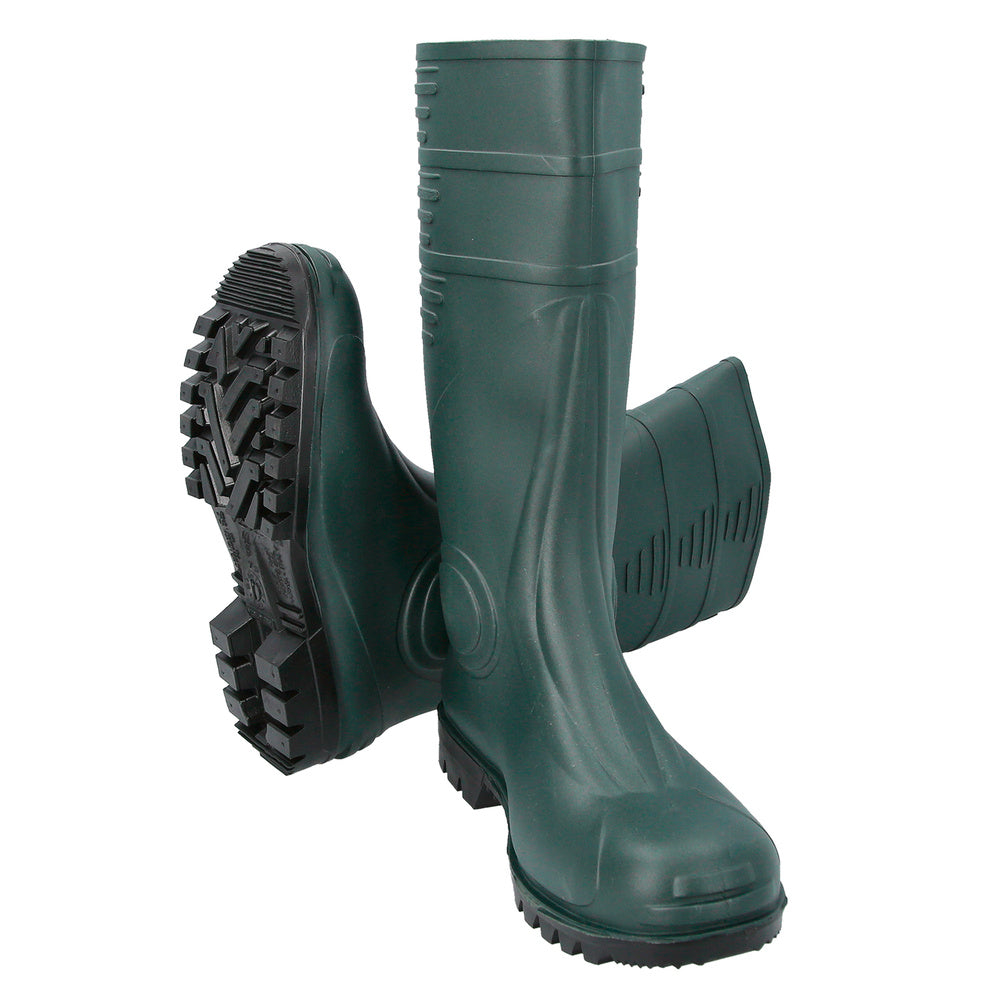 Tall green rubber safety boots size 43 (pair)