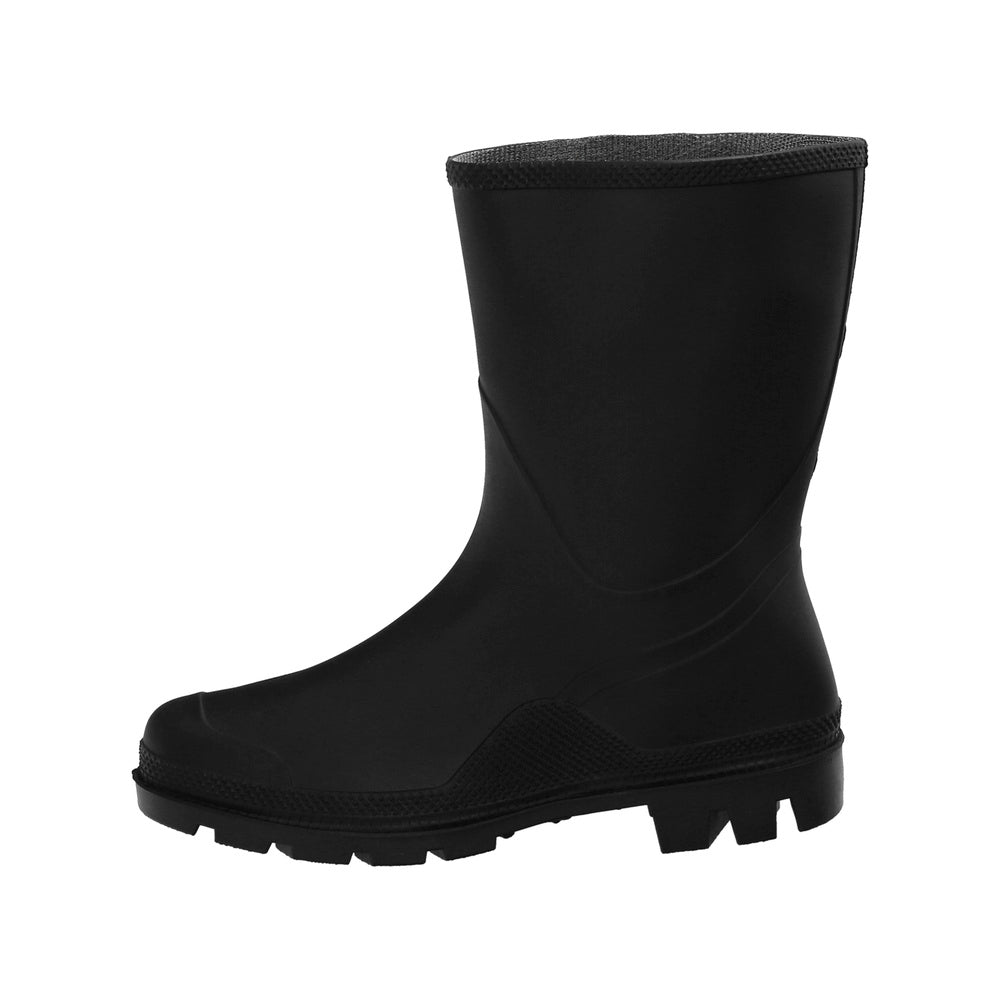 Botas pretas de cano baixo em borracha, tamanho 43 (par)