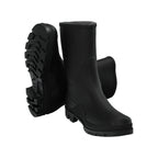 Botas pretas de cano baixo em borracha, tamanho 43 (par)