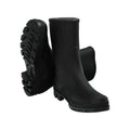 Botas pretas de cano baixo em borracha, tamanho 45 (par)