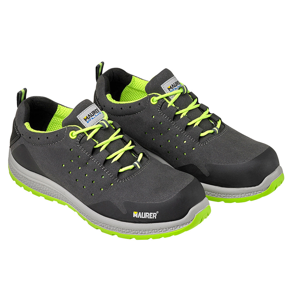 Deportiva seguridad maurer s1 modelo resia antideslizante con suela resistente a los hidrocarburos talla 39.