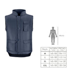 Colete azul tamanho XL com vários bolsos, colete em poliéster com 3 bolsos exteriores e um bolso interior, colete de trabalho.