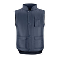 Colete azul tamanho XL com vários bolsos, colete em poliéster com 3 bolsos exteriores e um bolso interior, colete de trabalho.