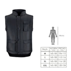 Chaleco multibolsillos negro xxl, chaleco poliester con 3 bolsillos esteriores y uno interior, chaleco trabajo, chaleco laboral