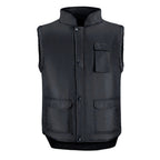 Chaleco multibolsillos negro xxl, chaleco poliester con 3 bolsillos esteriores y uno interior, chaleco trabajo, chaleco laboral
