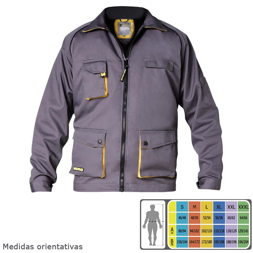 Chaqueta de trabajo gris/amarillo talla 46/48    s