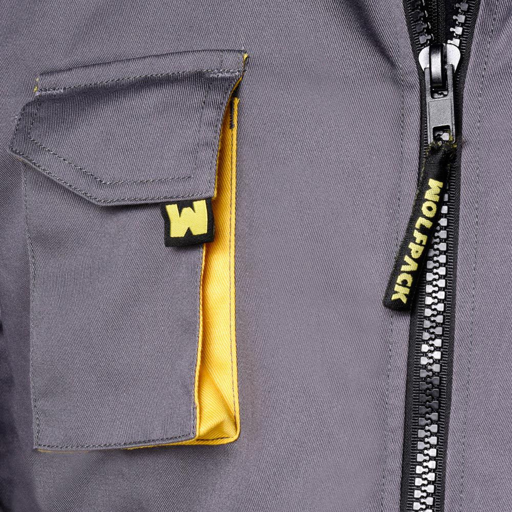 Chaqueta de trabajo gris/amarillo talla 48/50 m