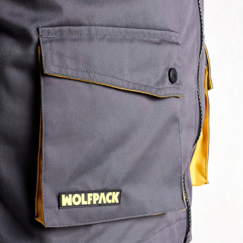 Chaqueta de trabajo gris/amarillo talla 52/54 l