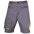 Pantalones cortos de trabajo, multibolsillos, resistentes, gris/amarillo talla 38/40 s