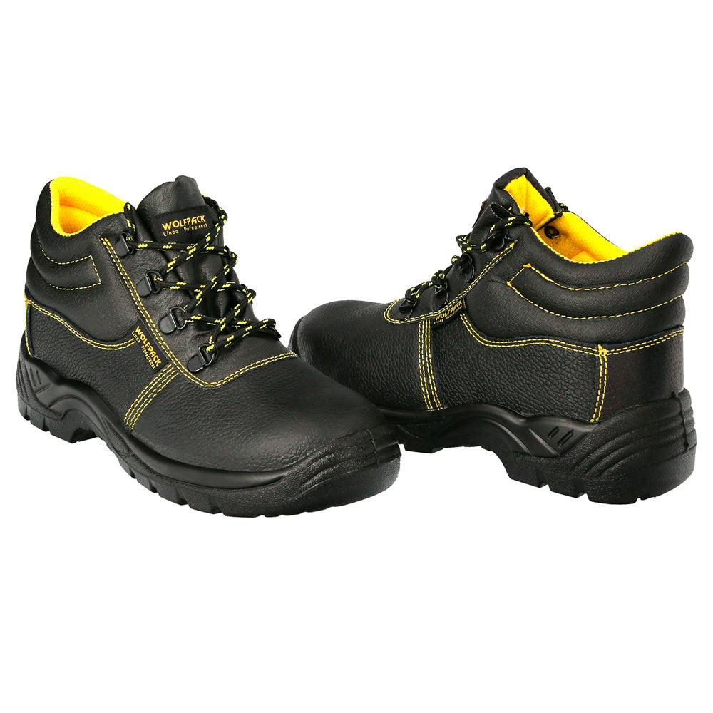 Botas seguridad s3 piel negra wolfpack  nº 48 vestuario laboral,calzado seguridad, botas trabajo. (par)