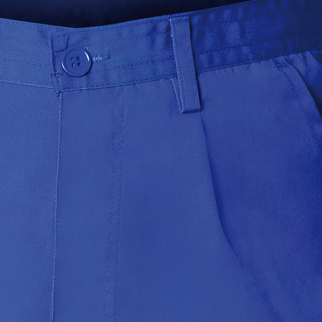 Pantalón de trabajo largo, color azul, multibolsillos, resistente, talla 52