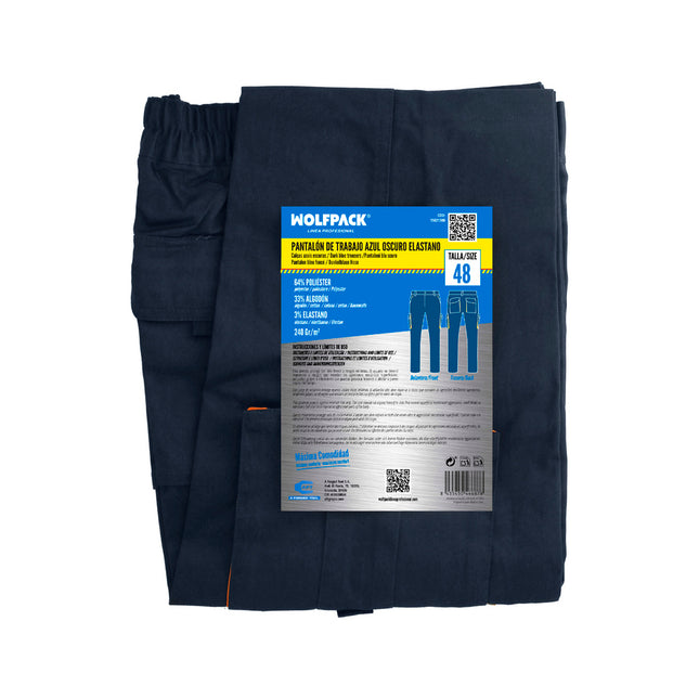 Pantalon trabajo talla 48 azul oscuro spandex