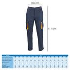 Pantalón trabajo talla 54 azul oscuro spandex