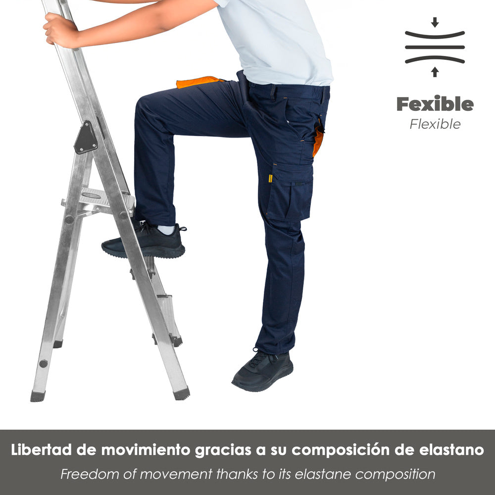 Pantalón trabajo talla 56 azul oscuro spandex