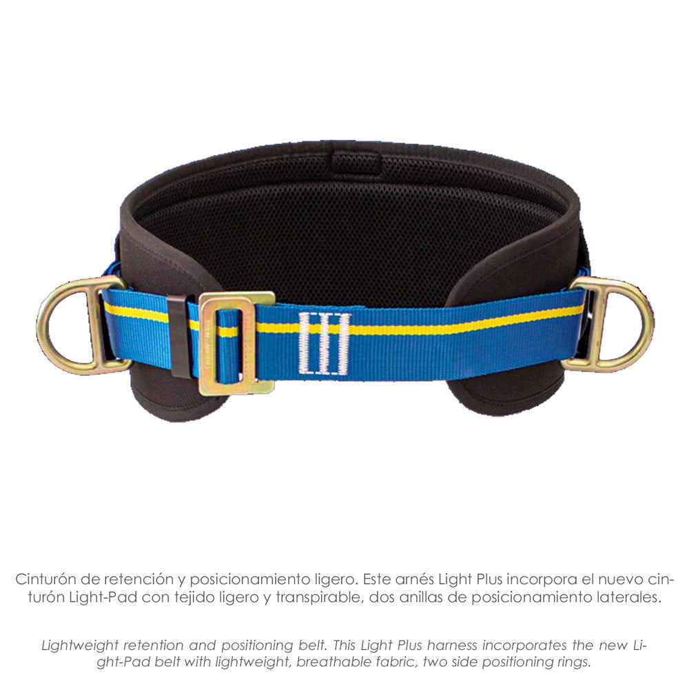 Safety belt with rope and carabiner