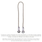 Safety belt with rope and carabiner