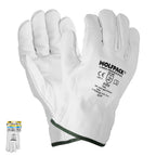 Guantes piel flor  10" c/colgador (par)
