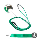 Eslinga plana doble banda 2.000 kg. Factor seguridad 7:1, longitud: 2 metros ancho 6 cm 100% poliéster. Color verde
