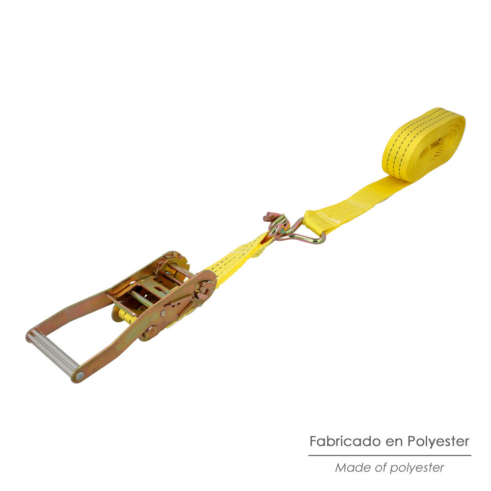 Cinta de amarração com roquete 9 metros x 50 mm, roquete metálico automático, linga, eslinga de carga, correia de fixação