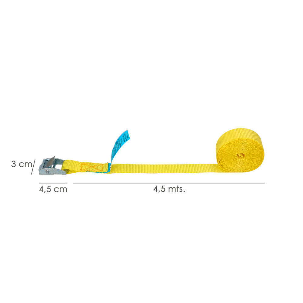 Cinta de amarração com roquete 4,5 metros x 25 mm (2 unidades) roquete metálico automático, fita, estro, correia de fixação
