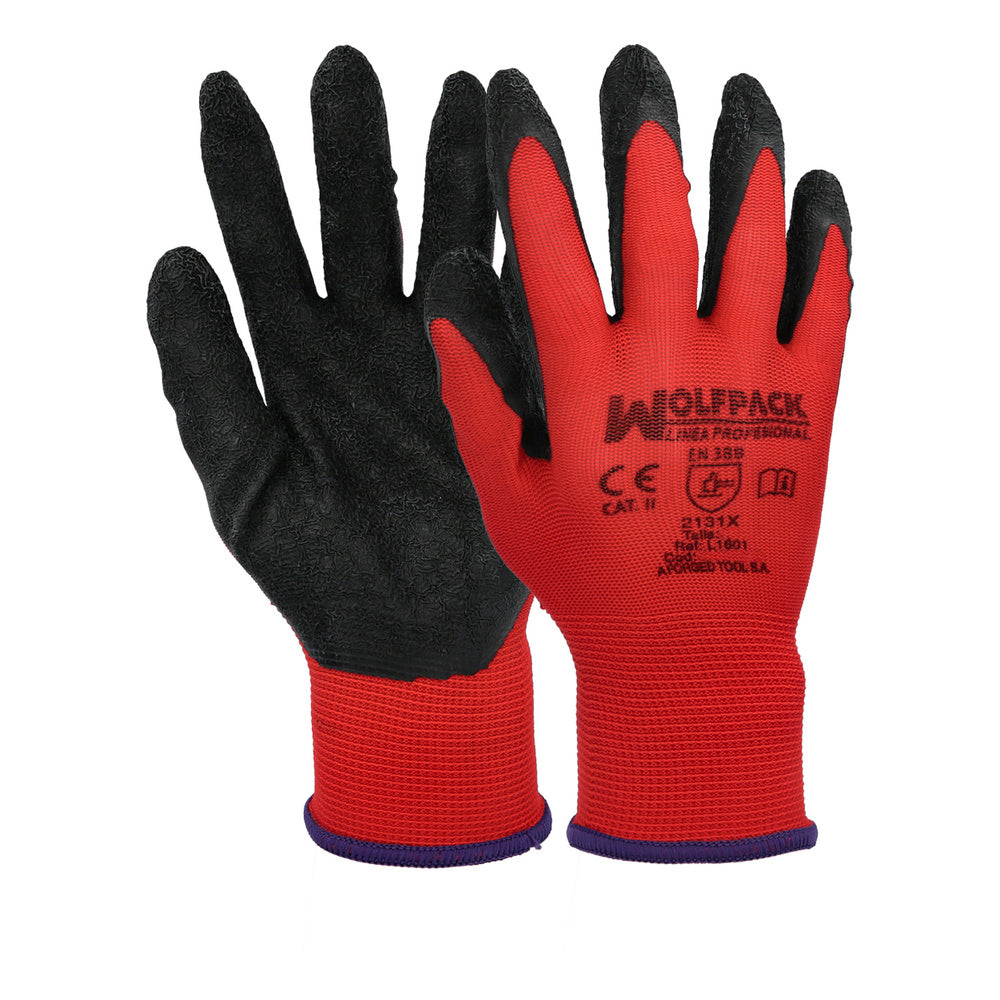 Latex/nylon gripflex gloves, size 11" (pair)